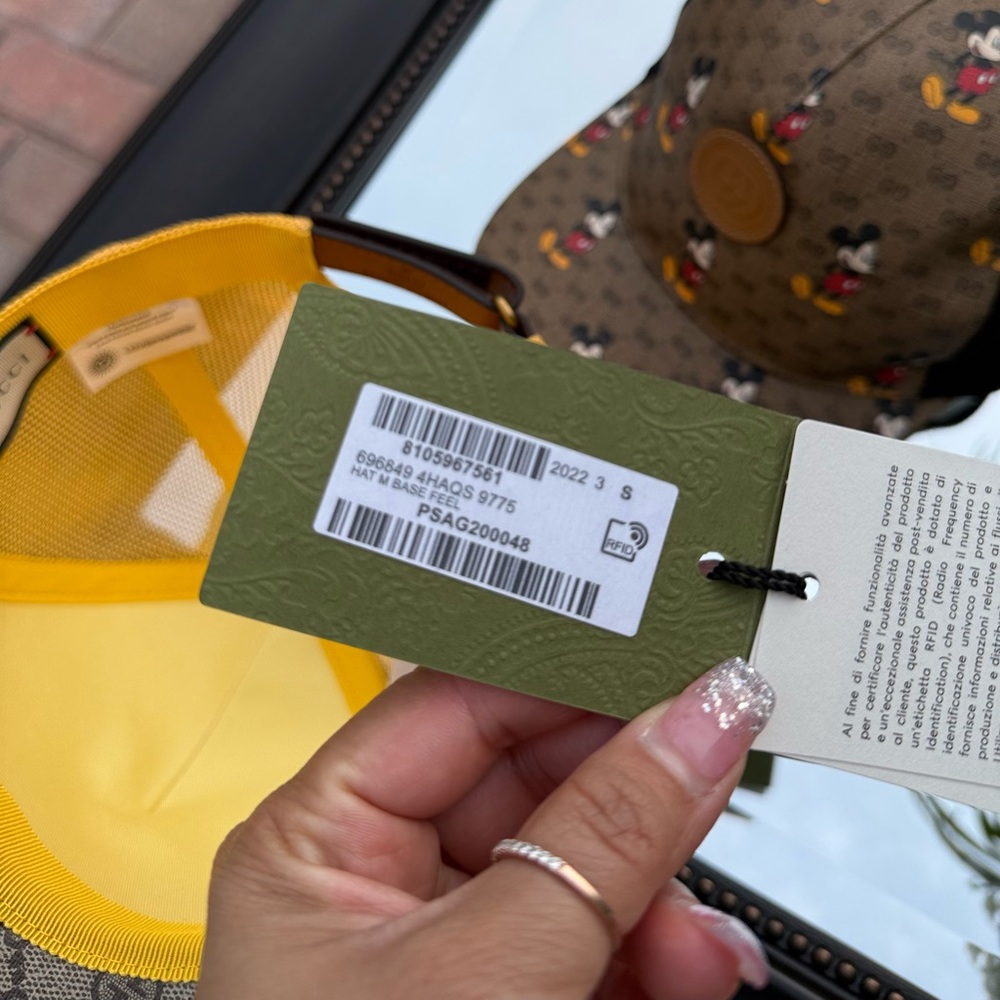 Gucci Monogram Cap with Pink and Yellow Accents - Picture 5 of 7